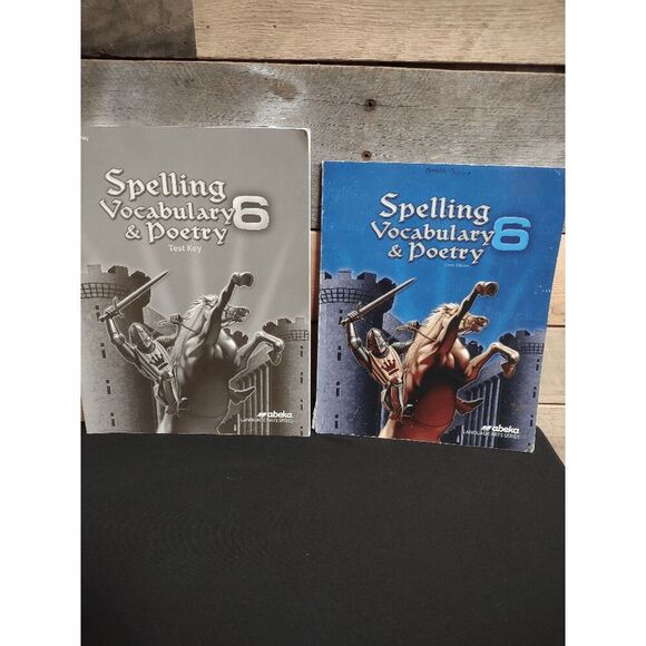 Spelling Vocabulary & Poetry 6 (6th Ed., Abeka) Workbook & Teacher Test Key - Picture 1 of 3